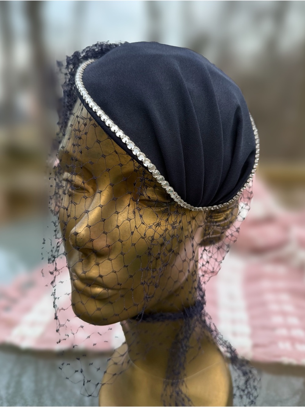 Dramatic Evening Wear Netted Hat